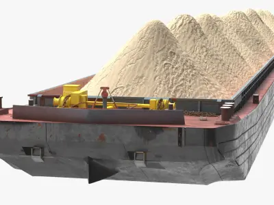  Hopper Barge with Sand 