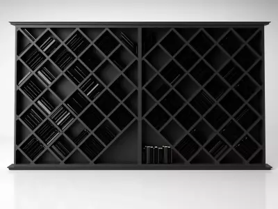 Book Shelf - Art Deco GreyBlack Design 3D model