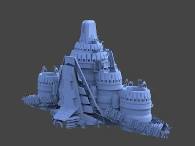 Star Freighter Base Ship design 13  3D model