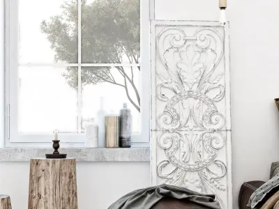 Scandinavian Bedroom Scene 3D model