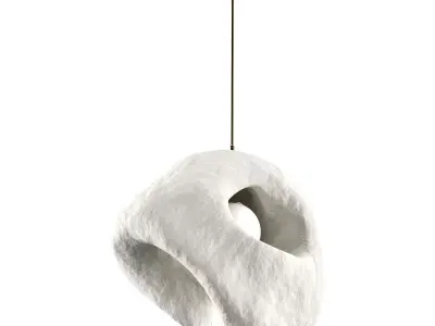 Unique Fertility Form illuminated sculpture Low-poly 3D model