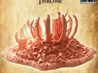 Necromancer Throne  Tabletop Terrain 28 MM 3D print model