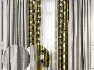Curtain Set 124 3D model