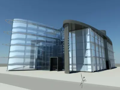 Library - architectural 3D model