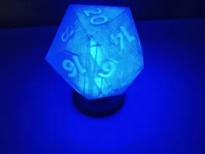 D20 Lamp and stand 3D print model