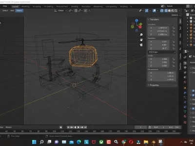 pawn-bot low poly model render in blender Low-poly 3D model