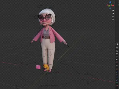Grandma Stylized Character 3DModel