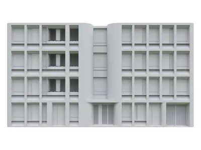 building 2 apartment Low-poly 3D model