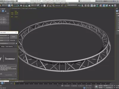 Circle Triangular Truss Full diameter 400cm 3D print model