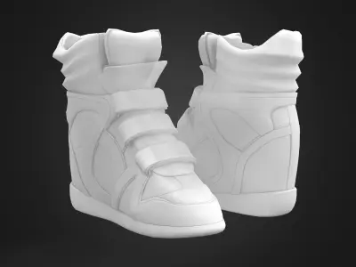 Wedge Sports Boots Low-poly 3D model