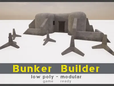 Bunker Builder Asset Pack Low-poly 3D model