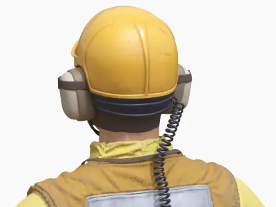  Flight Deck Marshal with Camouflage Pants Yellow 