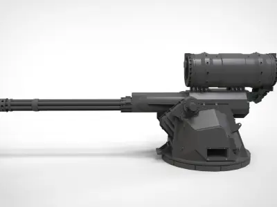 turret 2 machine gun 3D model