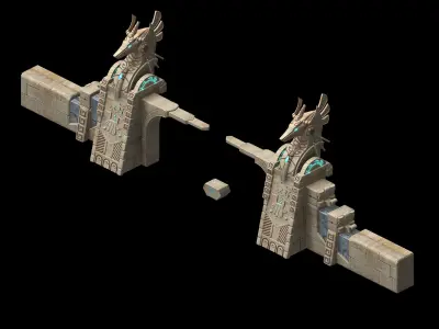 Different dimension - Egypt - City Gate 02 3D model