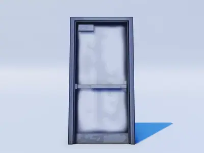 Cartoon Prop Essentials - Metal Door Low-poly 3D model