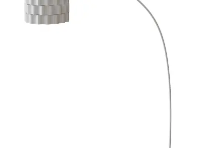 ALL STAR EL STAR SKAFTET CRAFT Arched floor lamp chrome  black 3D model