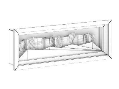 Wall Gas Fireplace 2 3D model