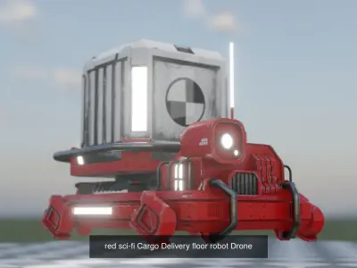 USSR rsci-fi red robots and drones game models 3D Model Pack