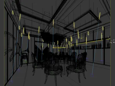Business Restaurant - Coffee - Banquet  31 3D model