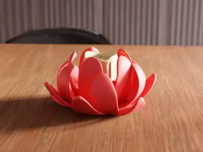 Lotus Flower Tea Light Holder - 284 3D print model