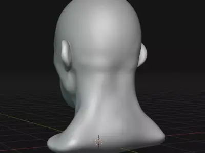 Artist Mannequin Head Exaggerated Features 3D model
