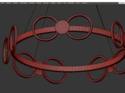 BARI chandelier Low-poly 3D model