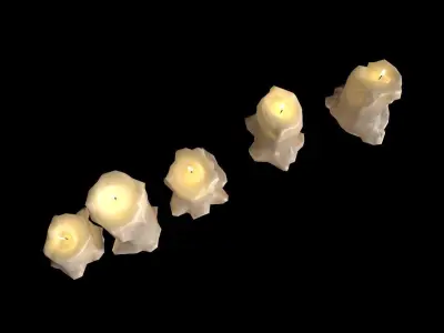 Candles Pack Low-poly 3D model