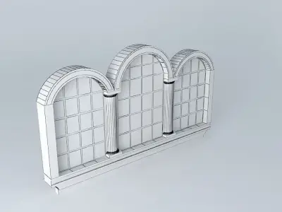 3 Section Window Free 3D model