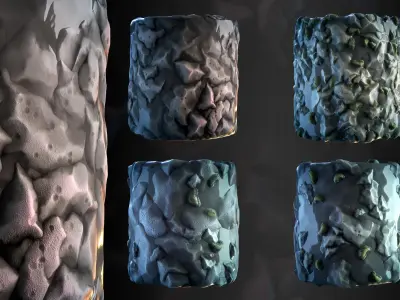 Stone Floor Stylized Material - VOL 22 - Maps - SBsar Texture