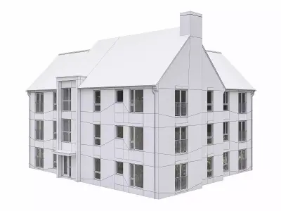 Neighborhood Houses P36 Low-poly 3D model