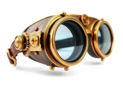 Steampunk Goggles Model Pack for HighDetail Rendering Low-poly 3D model