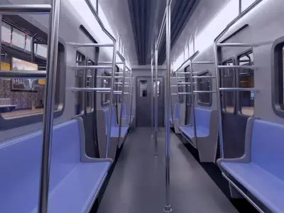 Underground Subway - Blender Scene 3D model