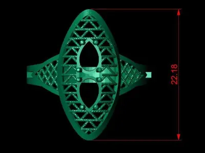 women fusion ring 3d print ultra light 3D print model