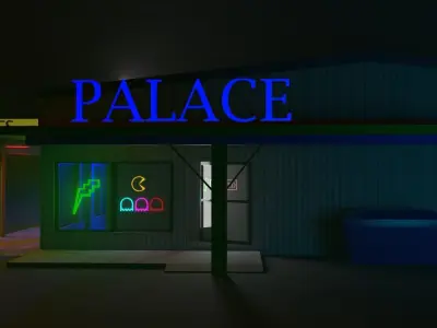 Stranger Things Arcade Low-poly 3D model