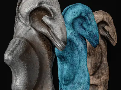 Sci-Fi Relic 3 Pack Low-poly 3D model