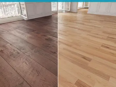 Wooden floor 30 WITHOUT PLUGINS 3D model