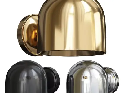  DOLEMAN LARGE DOME LED WALL SCONCE Low-poly 3D model