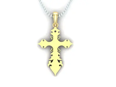 Light Gold Cross New Design  CP 52 3D print model
