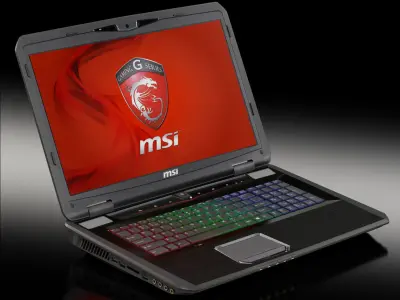 MSI GX70 3CC gaming laptop Low-poly 3D model
