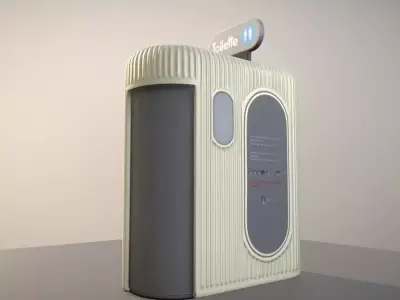 Low-Poly Public Toilet 1  Low-poly 3D model