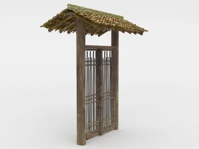 Traditional Japanese Gate 3D model