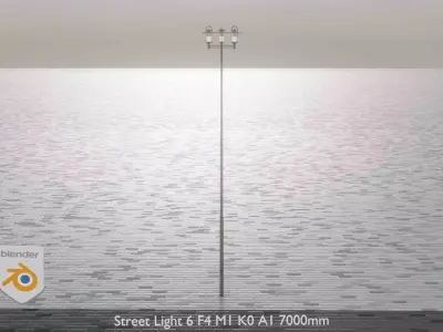Street Light 6 F4 M1 K0 A1 7000mm  Low-poly 3D model