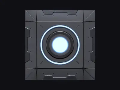 Sci-fi Platform - Low Poly Low-poly 3D model