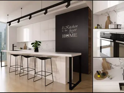 Kitchen interior 3D model