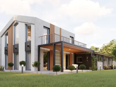 Modern Villa Exterior Model 3dsmax 3D model