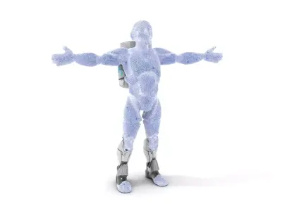 Silver Cybersuit model pack Low-poly 3D model