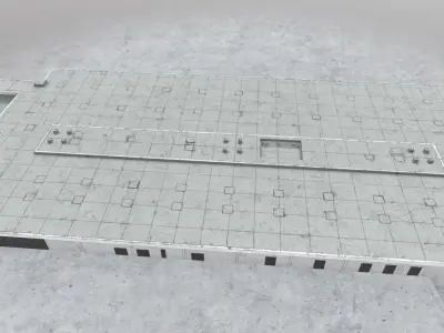 EDDB Technical Building 1 Low-poly 3D model