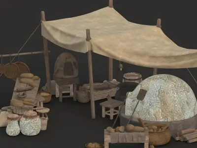 medieval Low-poly 3D model