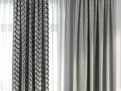 Curtain Set 228 3D model