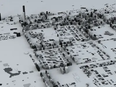 Abu Dhabi Streets and Buildings 3D model